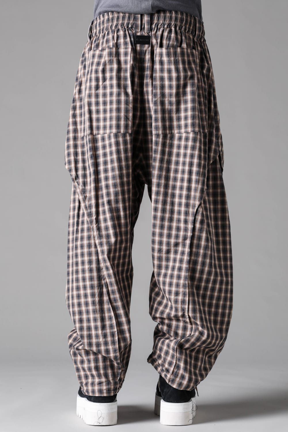 Plaid Side TUck Tapered Pants