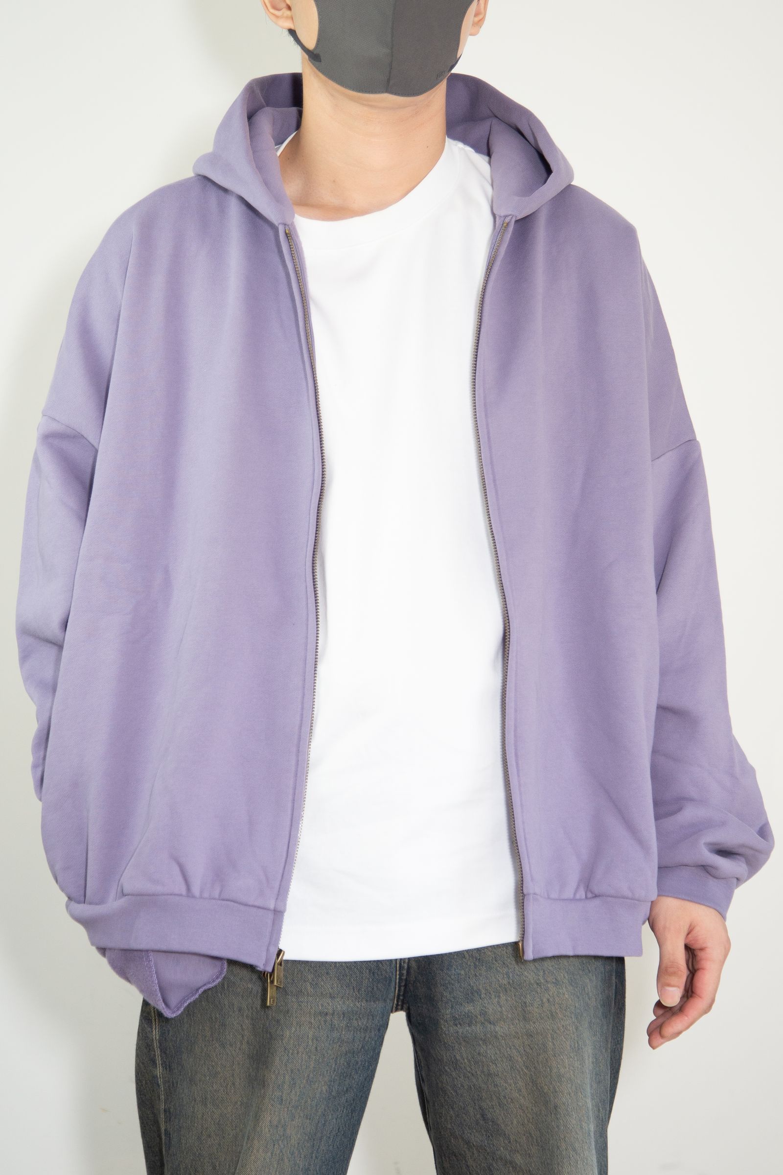 24FW HEAVY WEIGHT FULL ZIP HOODIE / ラベンダー