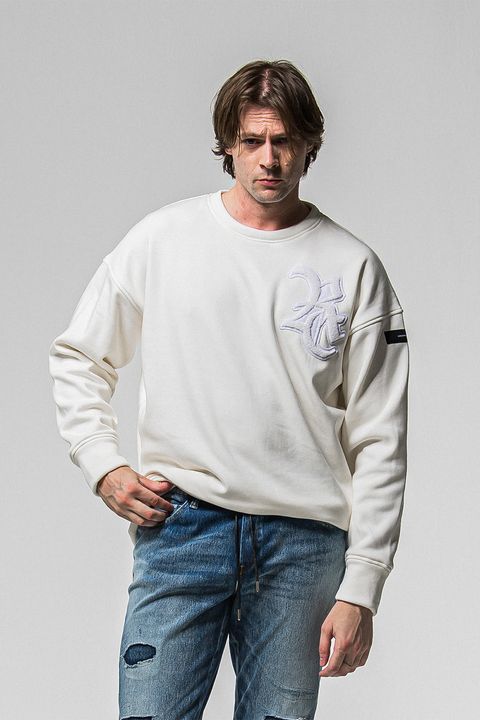 RC chenille velours fleece drop trainer / ホワイト