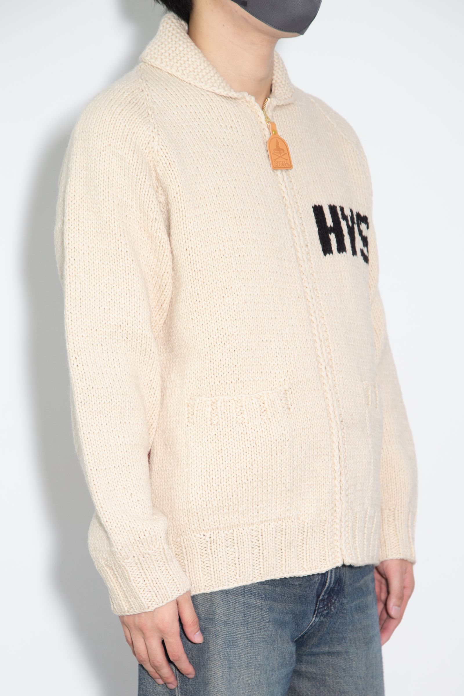 VIXEN GIRL編込 カウチン / ホワイト