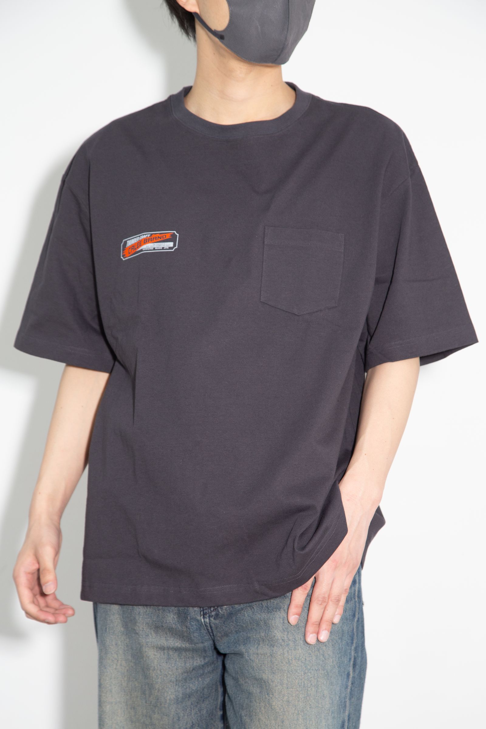 VINTAGE TYPE THUNDER CRAFT POCKET TEE / チャコール