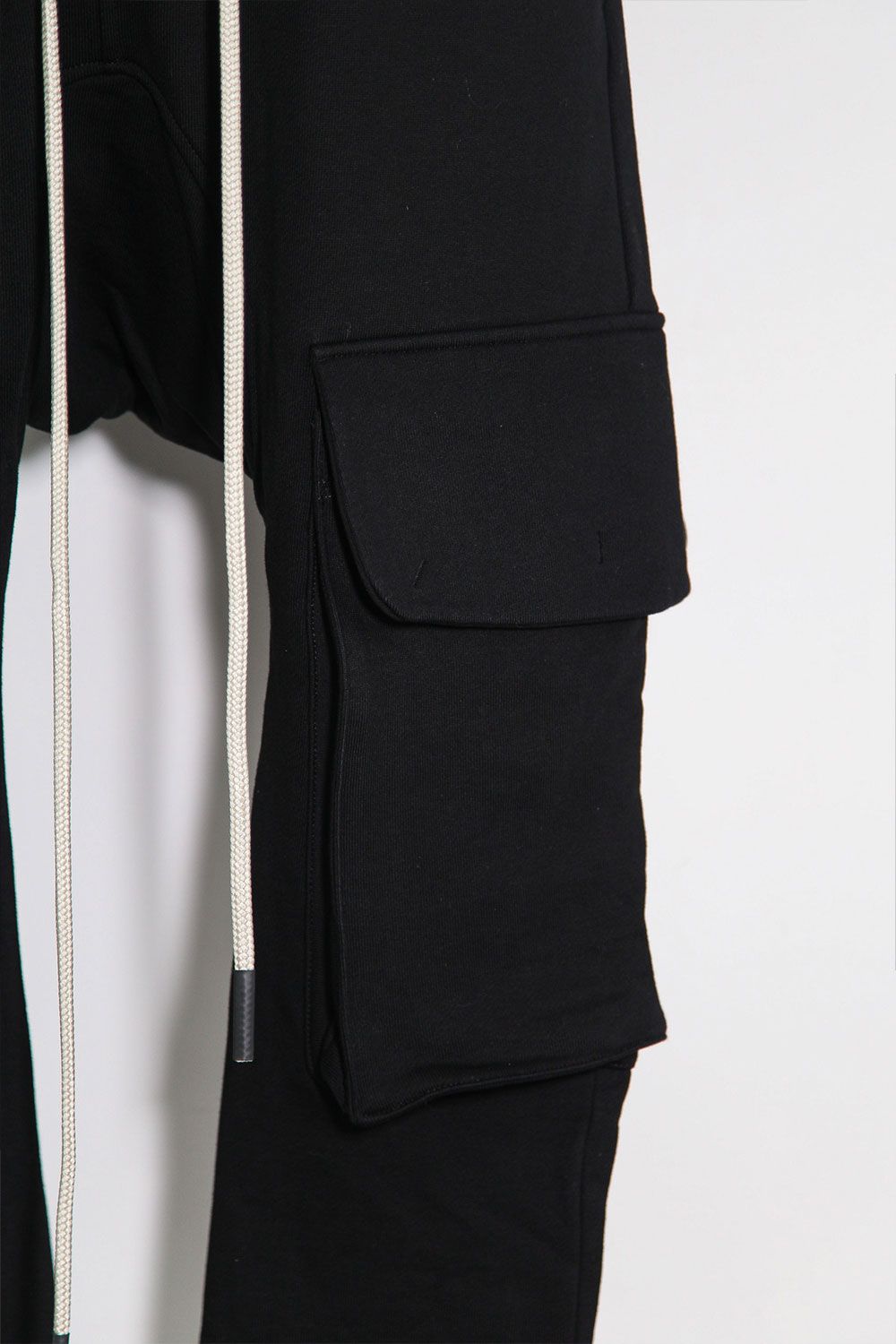 サルエルカーゴスキニースウェットパンツ / Sweat Cargo Sarouel Skinny / ブラック / ag-10047