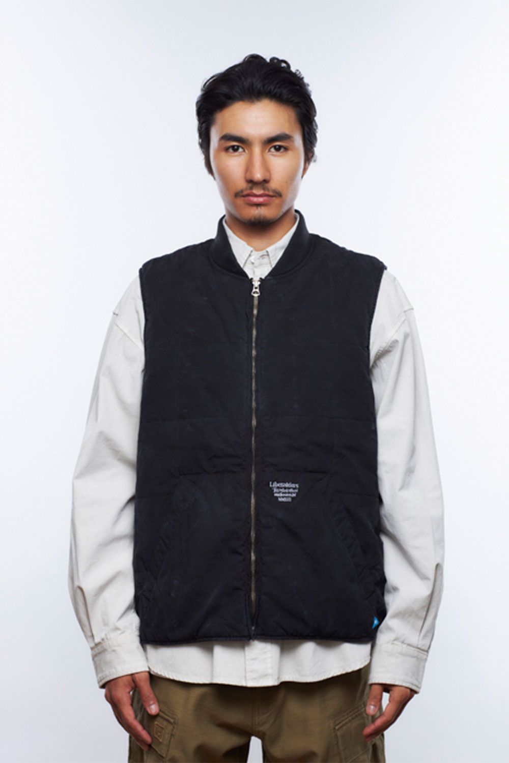 WORK QUILTED VEST / ブラック