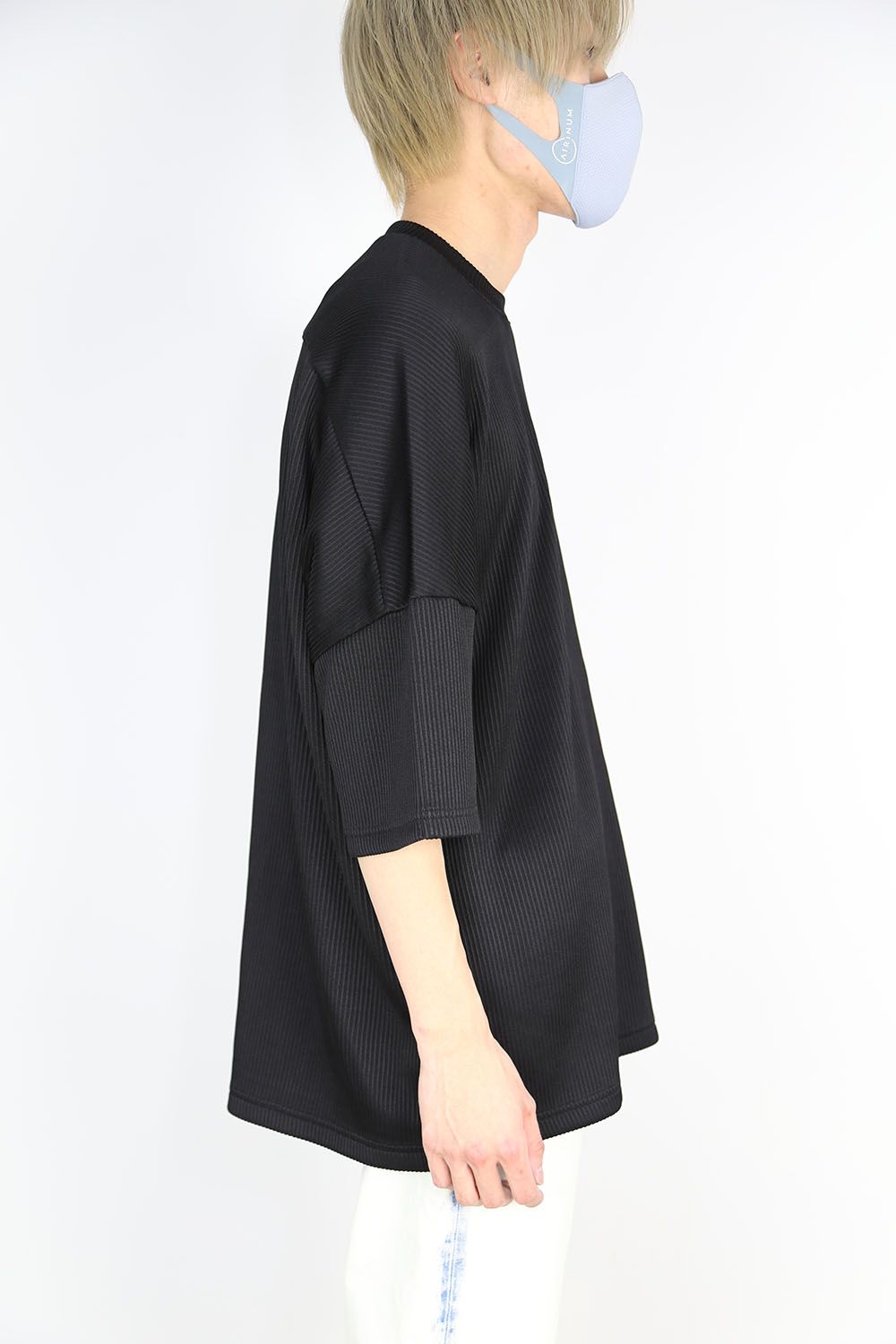 ATTACHMENT - UNIQUE SHAPED NYLON RIB DOLMAN S/S T