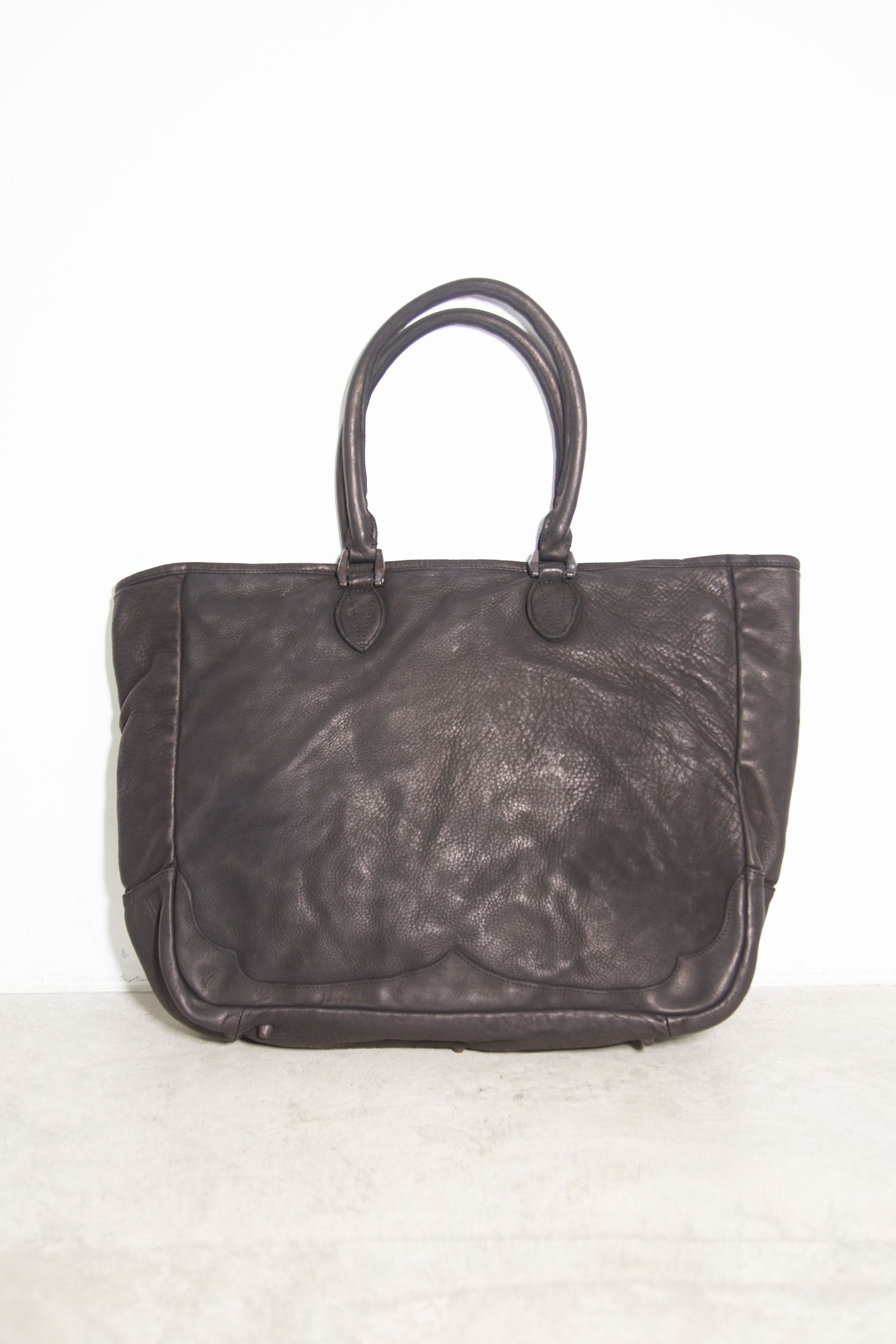 ISAMU KATAYAMA BACKLASH - JAPAN STEER GARMENT-DYED TOTE-BAG