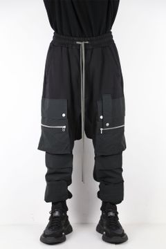 ミリタリーサルエルロングパンツ / MILITARY SAROUEL LONG PANTS / ブラック