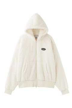 [ラスト1点 サイズS] FLUFFY ZIP UP HOODIE / ホワイト