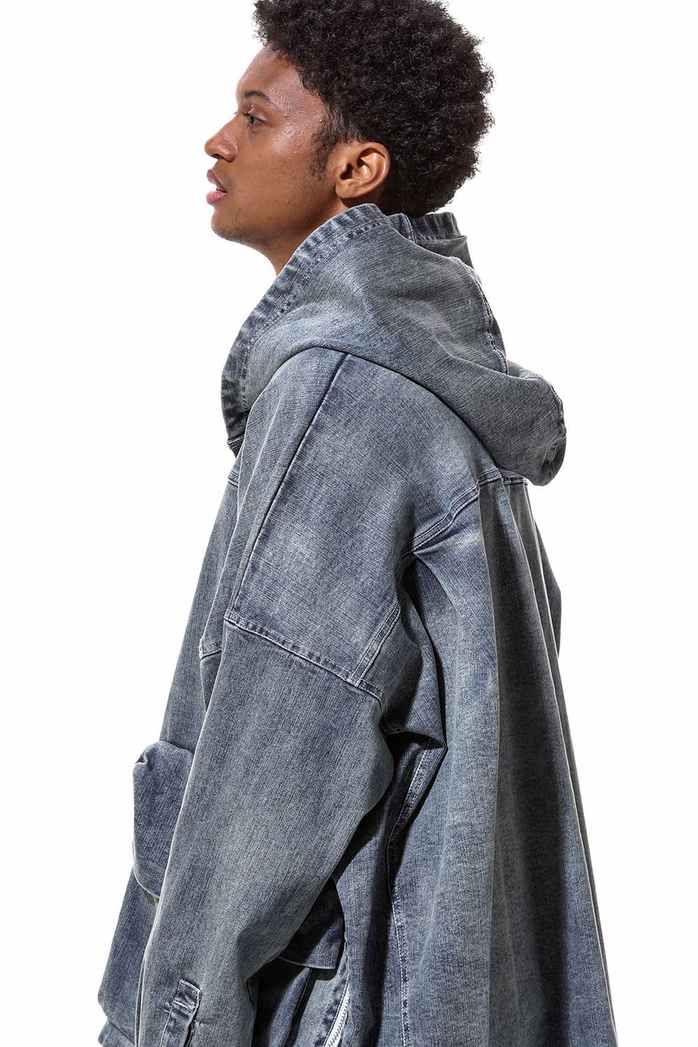 VintageDenim Hoodie Blouson / ブルー