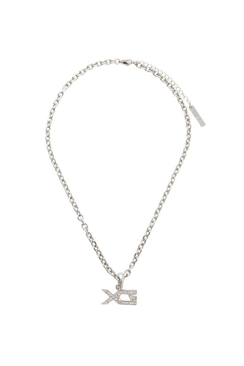 XG EMBLEM RHINESTONE NECKLACE -