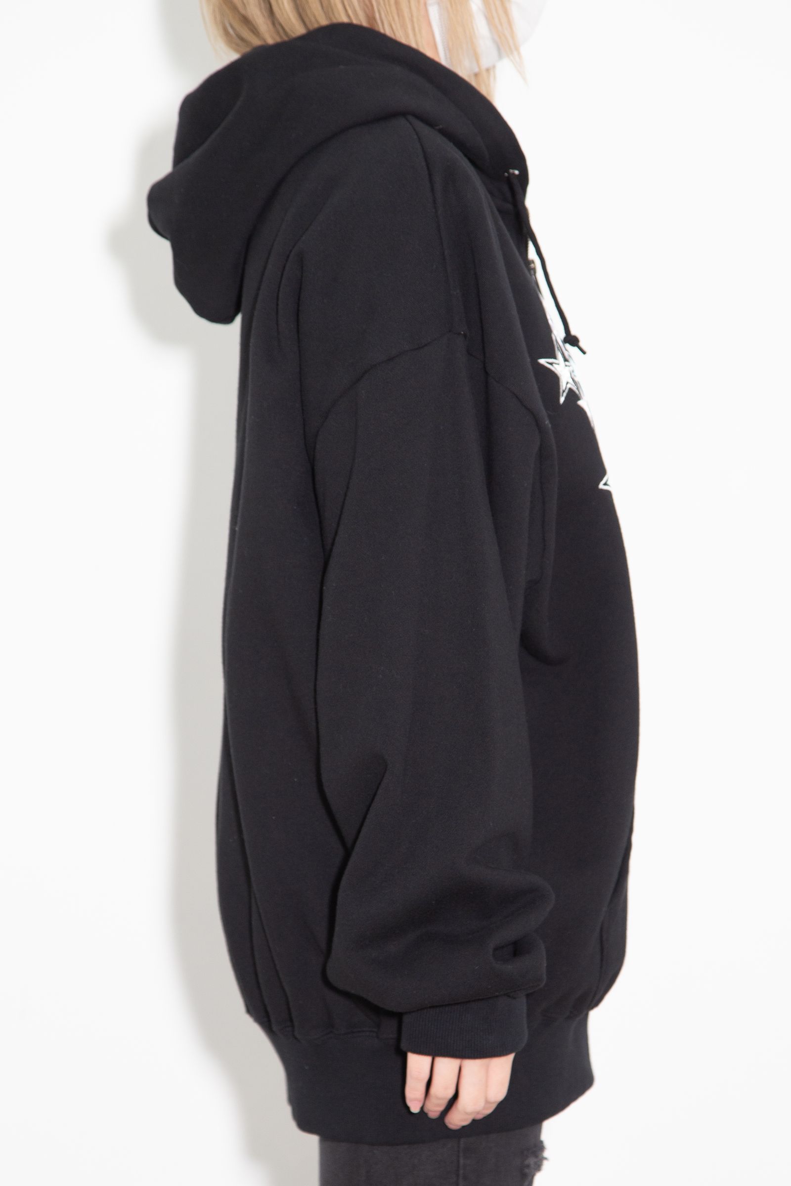 TRIBAL HEART ZIP UP SWEAT HOODIE / ブラック