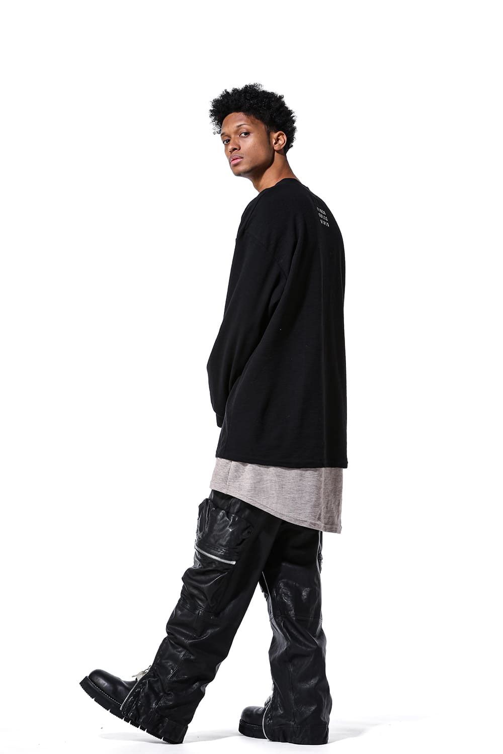 サーフニットリラックスフィットカットソー / Surf Knit Pullover / ブラック / ag-6082