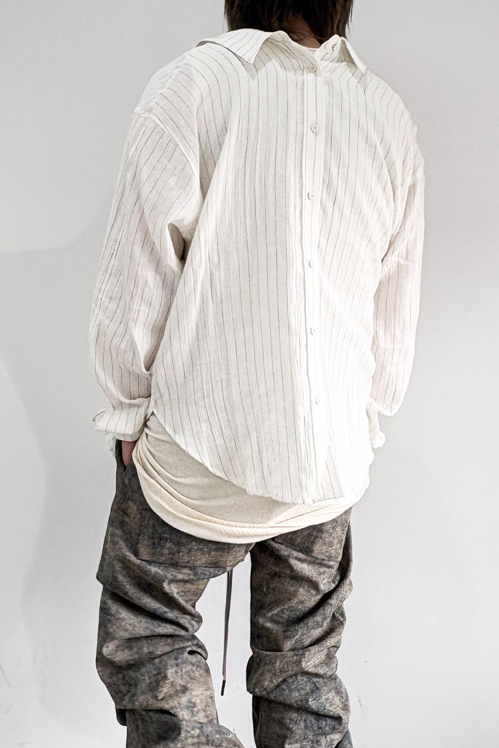 BACK FACE SHIRT / ホワイトストライプ