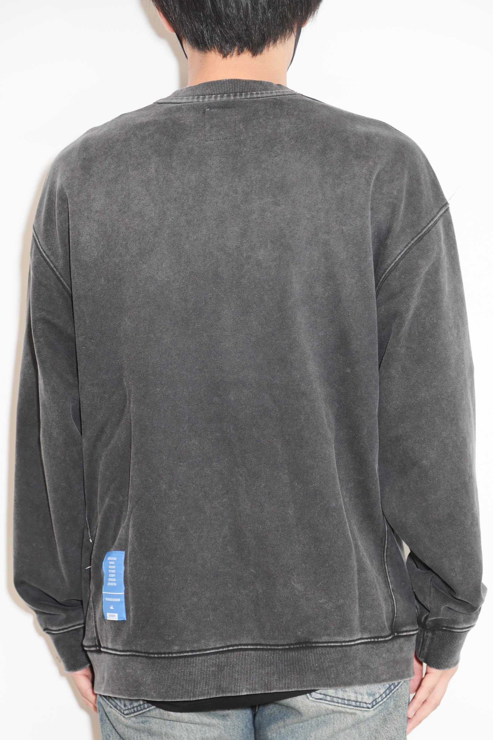 GARMENT DYED CREWNECK / ブラック