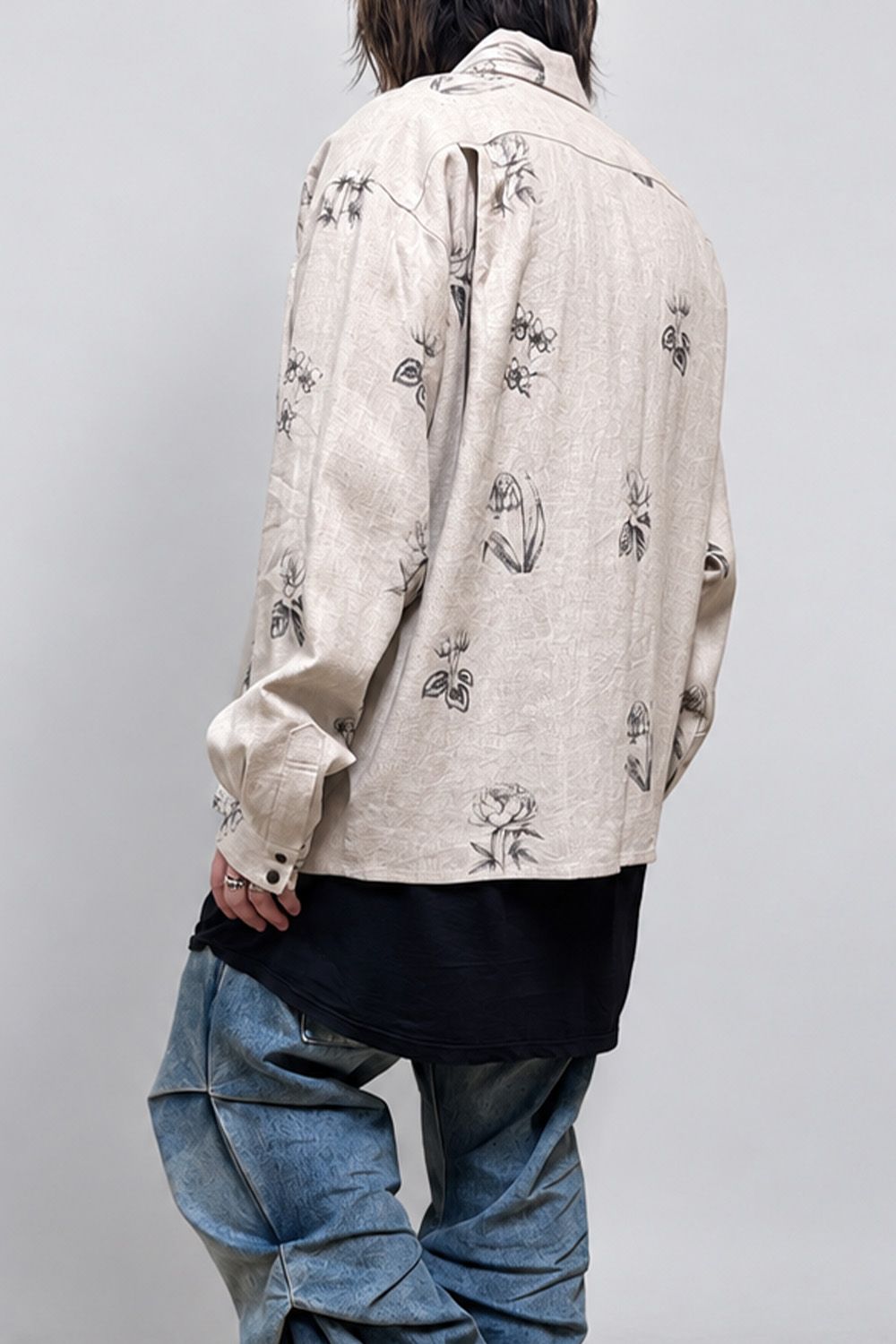 Botanical Print Oversized Shirt / エクリュ