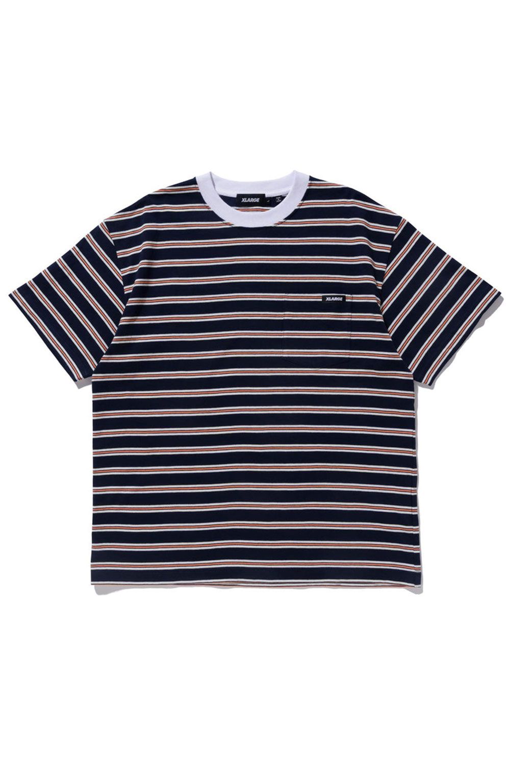 XLARGE - STRIPED S/S POCKET TEE / オレンジ | Tempt