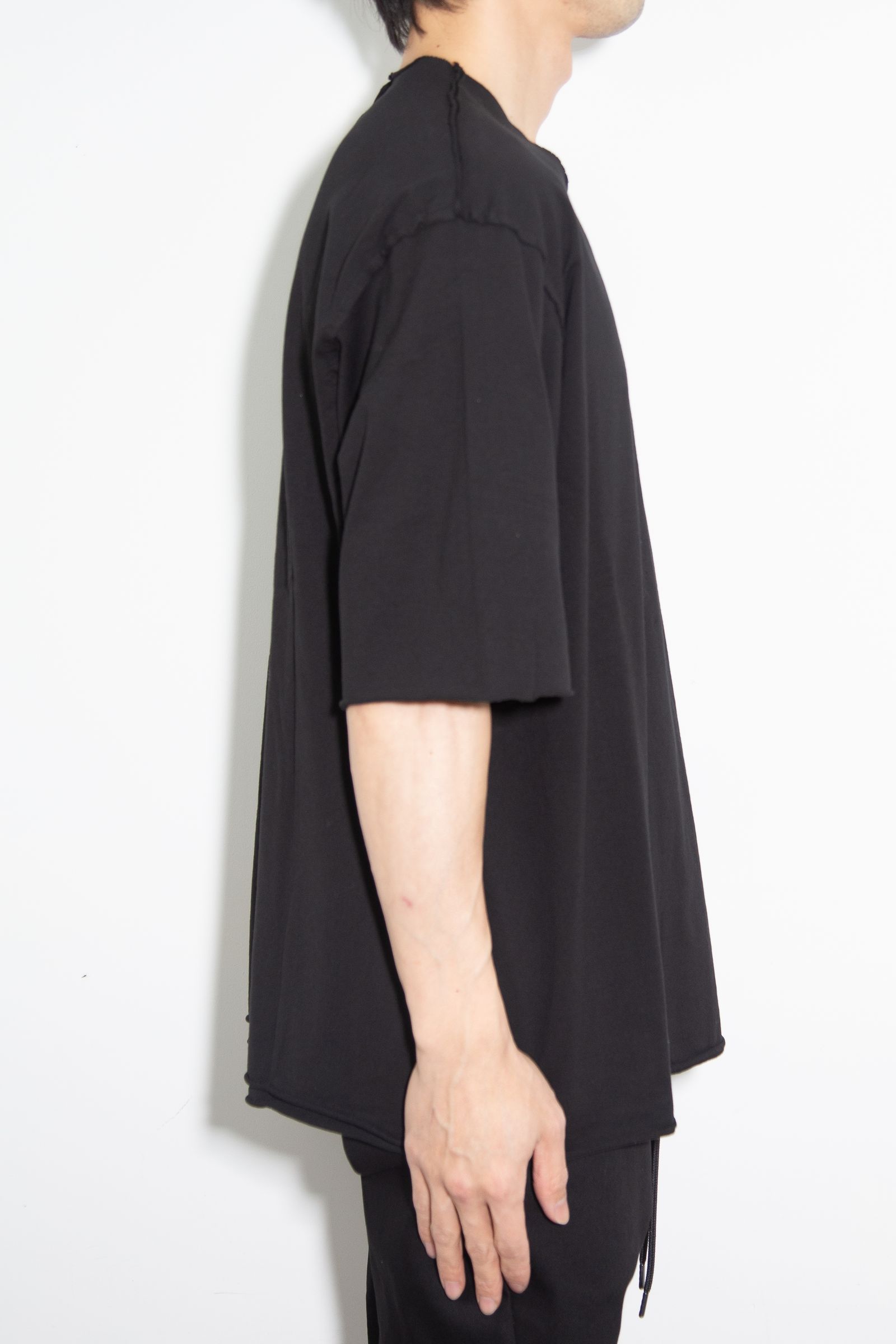80/2 PIMA CO JERSEY LAYERED S/S TEE / ブラック