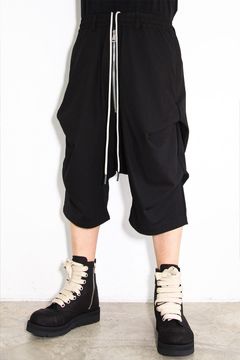[ラスト1点 サイズ1] サマーウールタックショーツ / Summer Wool Tuck Shorts / ブラック / ag-11020-2