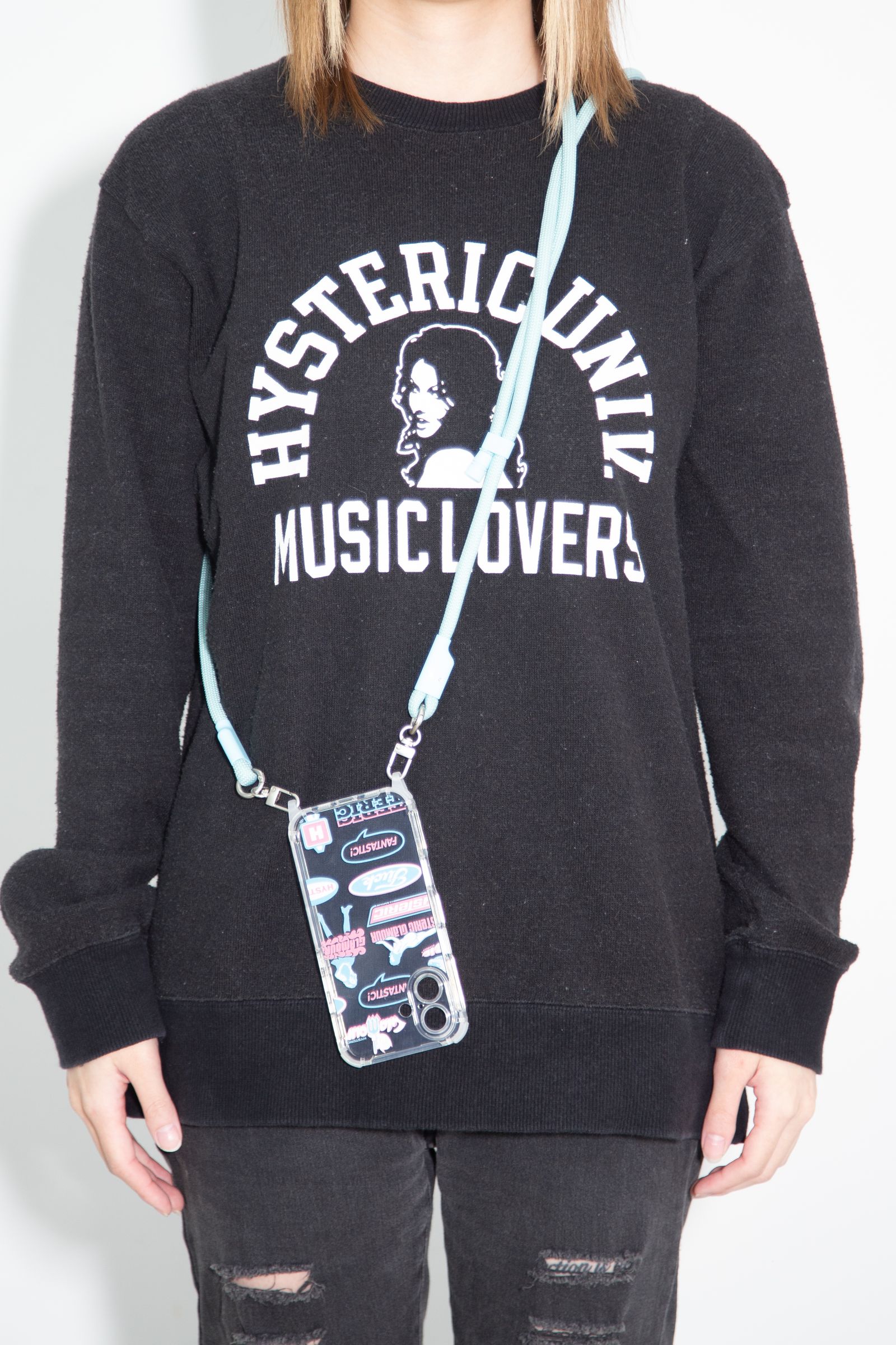 STEPHAN PATTERN柄 ショルダーストラップ付きiPhoneカバー