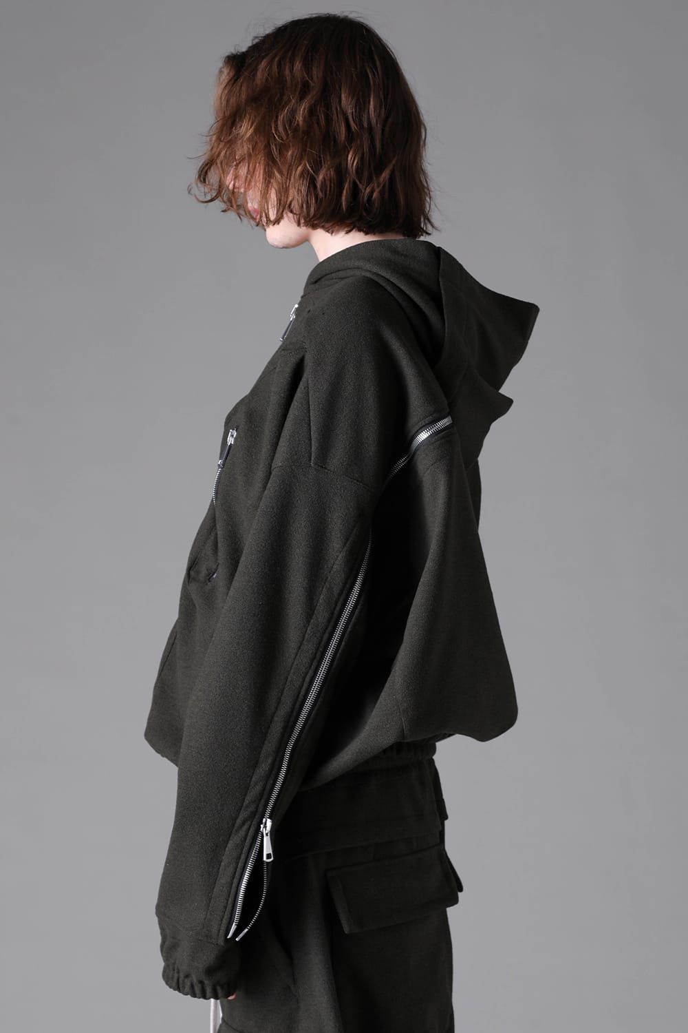 Knit Jersey Zip Hoodie Blouson