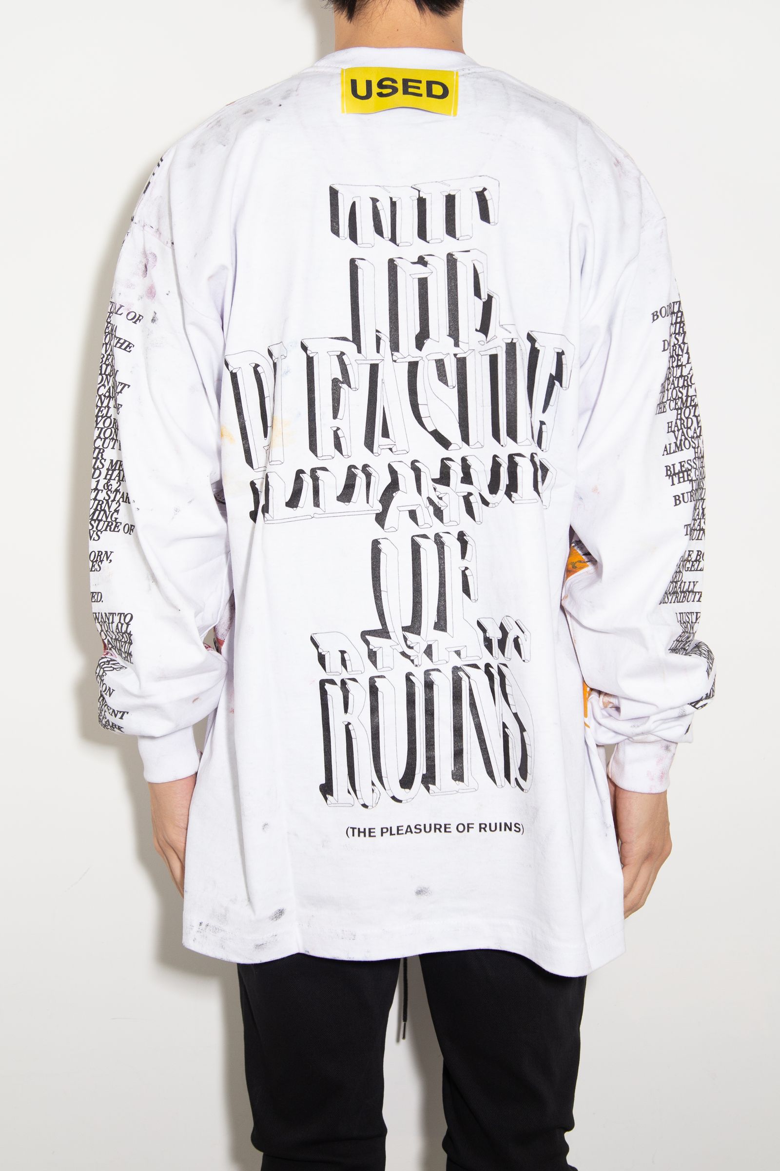 USED LS T- SHIRT / ホワイト 2