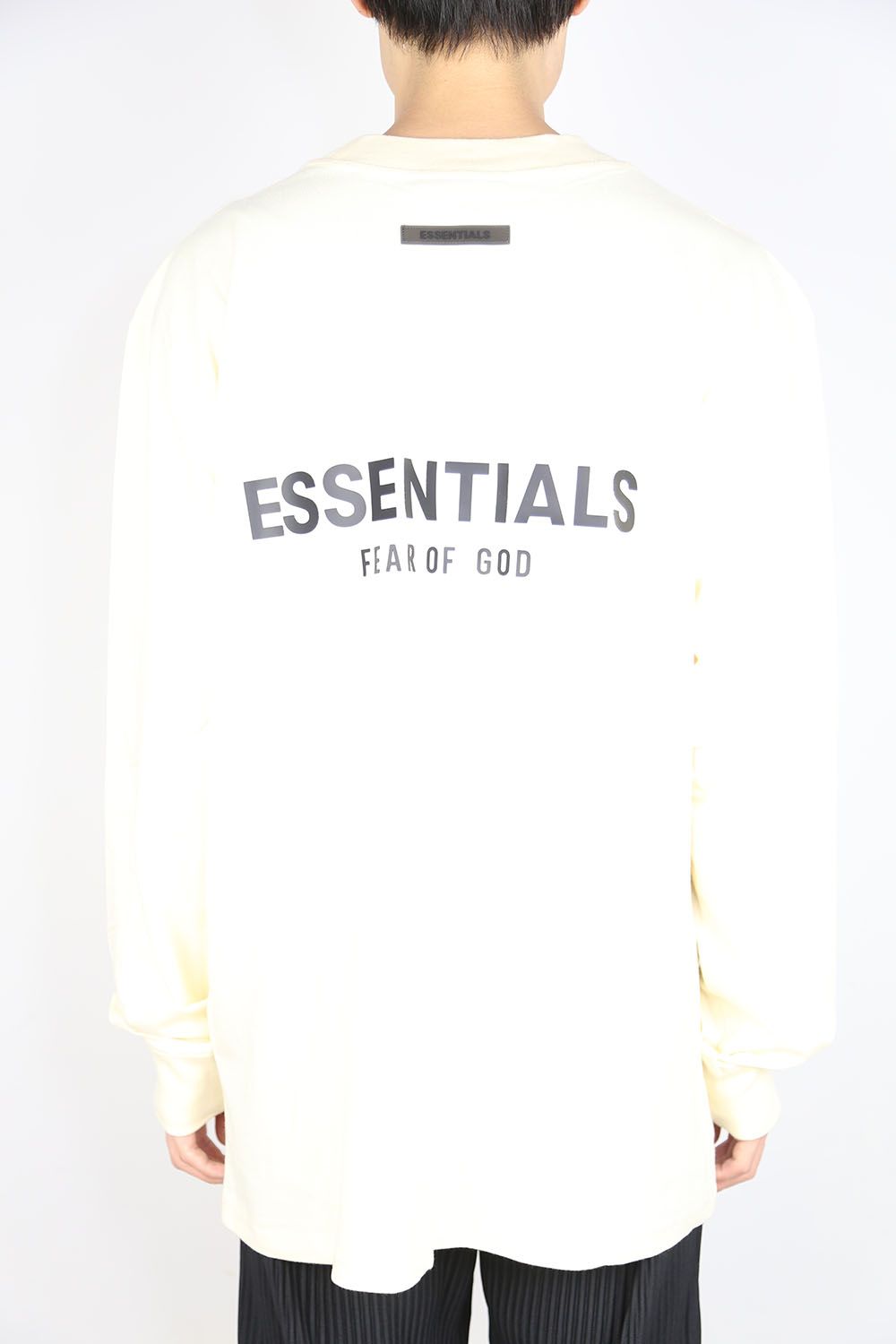 21SS BACK LOGO L/S TEE (RUBBER) / クリーム