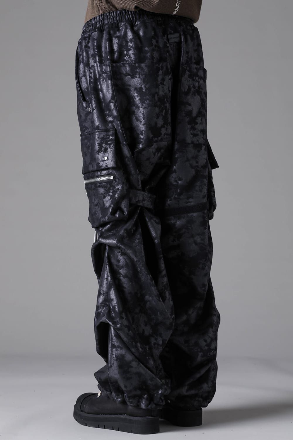 Sweat Cargo Tuck Wide Pants