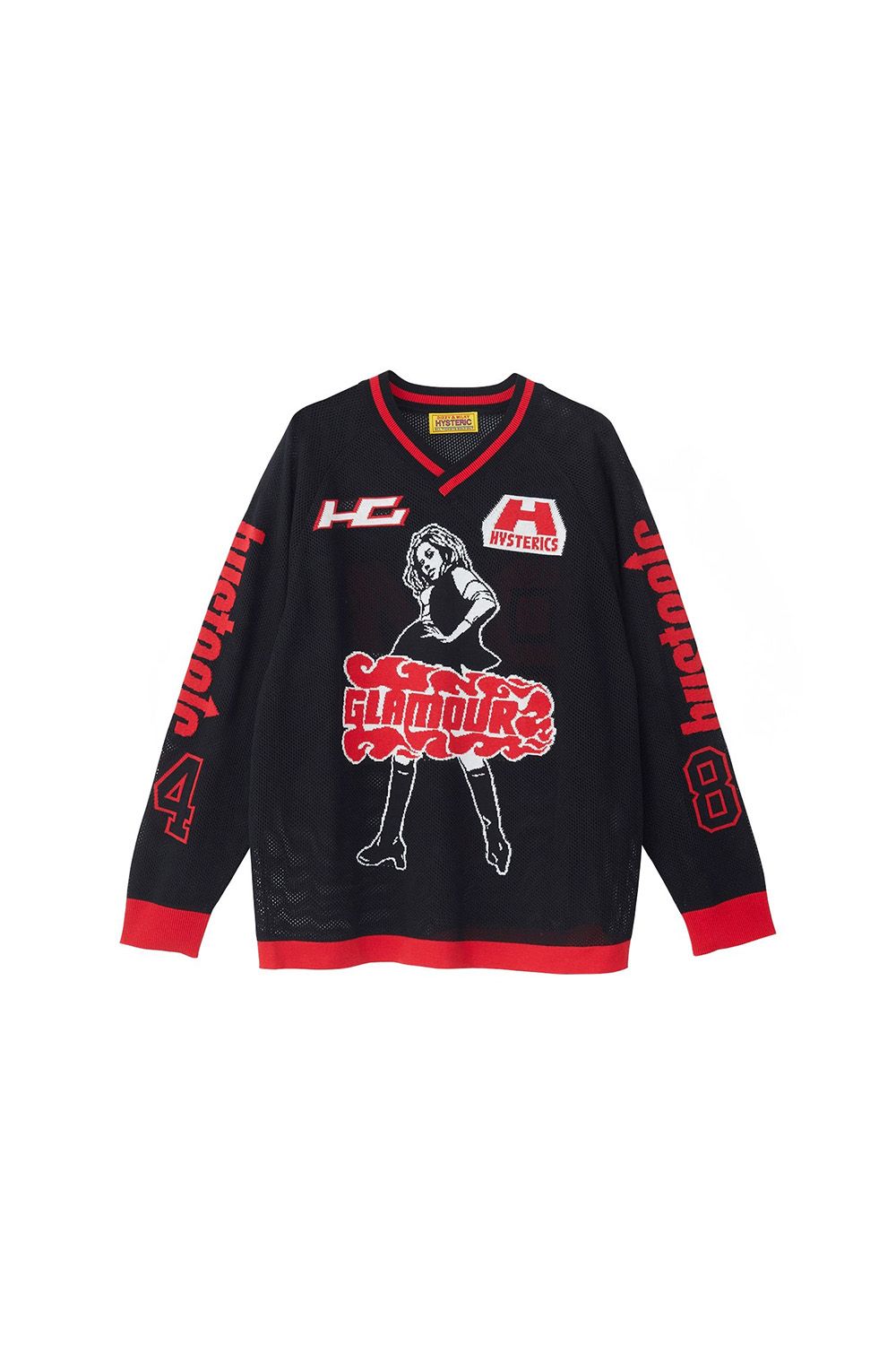 HYSTERIC84ジャカードメッシュ プルオーバー / ブラック