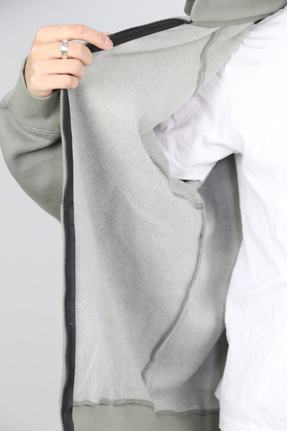 FULL ZIP HOODIE / セージ