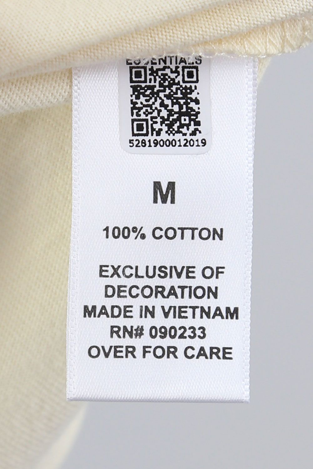 FRONT LOGO S/S TEE / クリーム