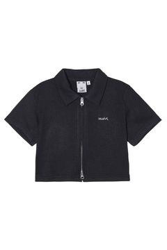 ZIP UP TOP / ブラック