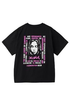 MESSAGE BOX FRAMED FACE S/S TEE / ブラック