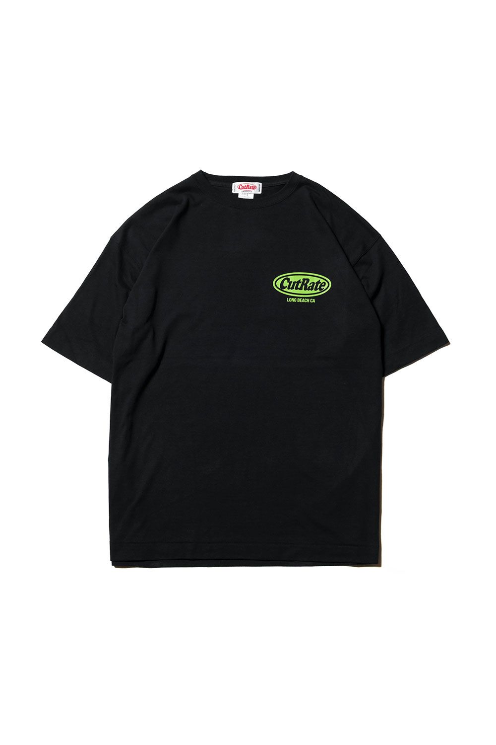 CUTRATE LOGO DROP SHOULDER S/S T-SHIRT / ブラック