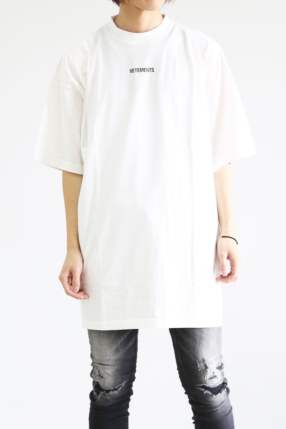 Vetements Logo-patch cotton Tシャツ　バレンシアガ