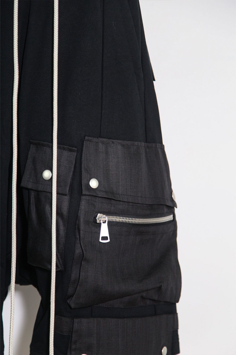 リネンコンビスウェットショーツ / Linen Combi Sweat Shorts / ブラック / ag-11035