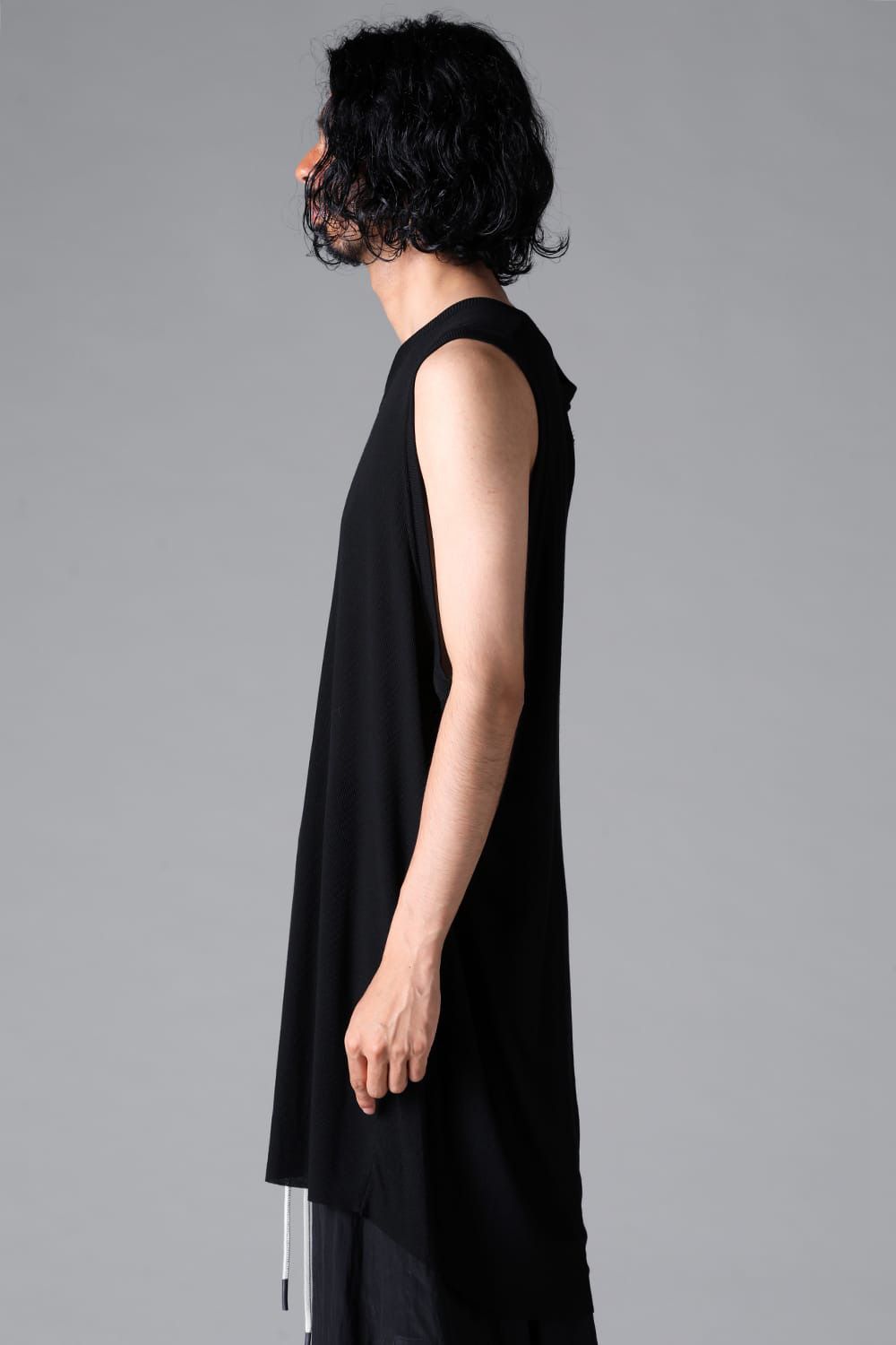 RIB LONG TANK TOP / グレー