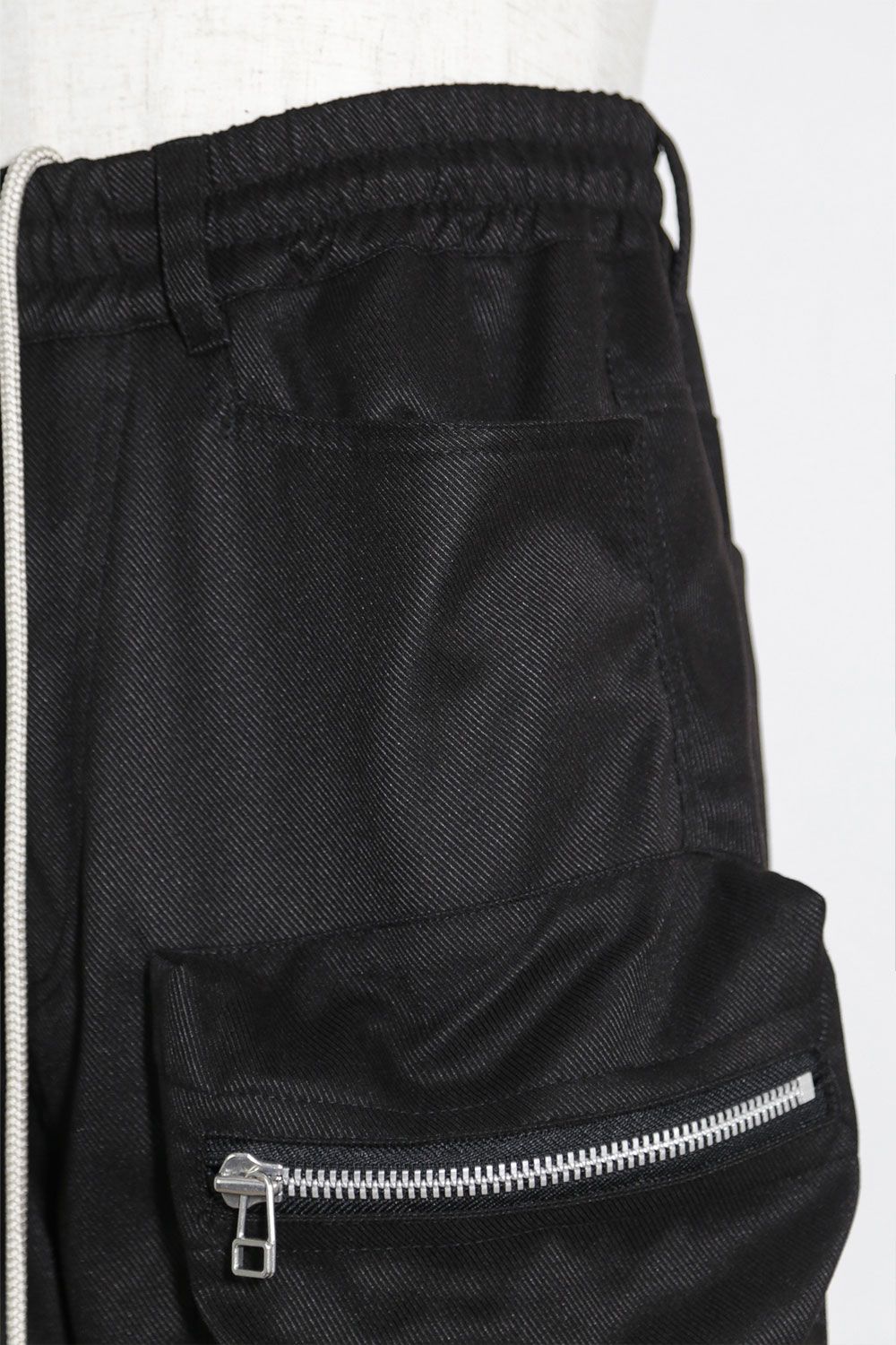 ツイル"モンスタータック"フレアバギーパンツ / Twill Tuck Flare Baggy Pants / ブラック / ag-10031-3