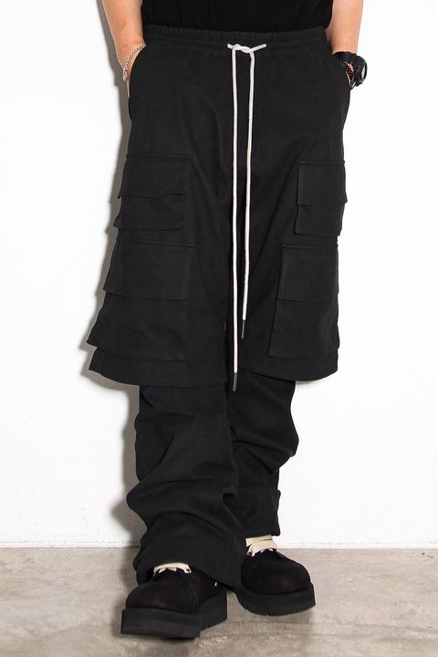 レイヤードブーツカットパンツ / LAYEDER BOOTS CUT / ブラック / ag-12009
