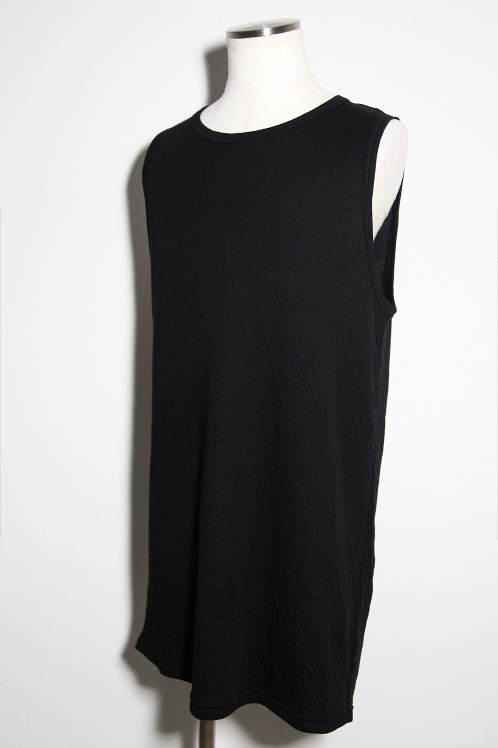Double Gauze Long Tank Top / ブラック