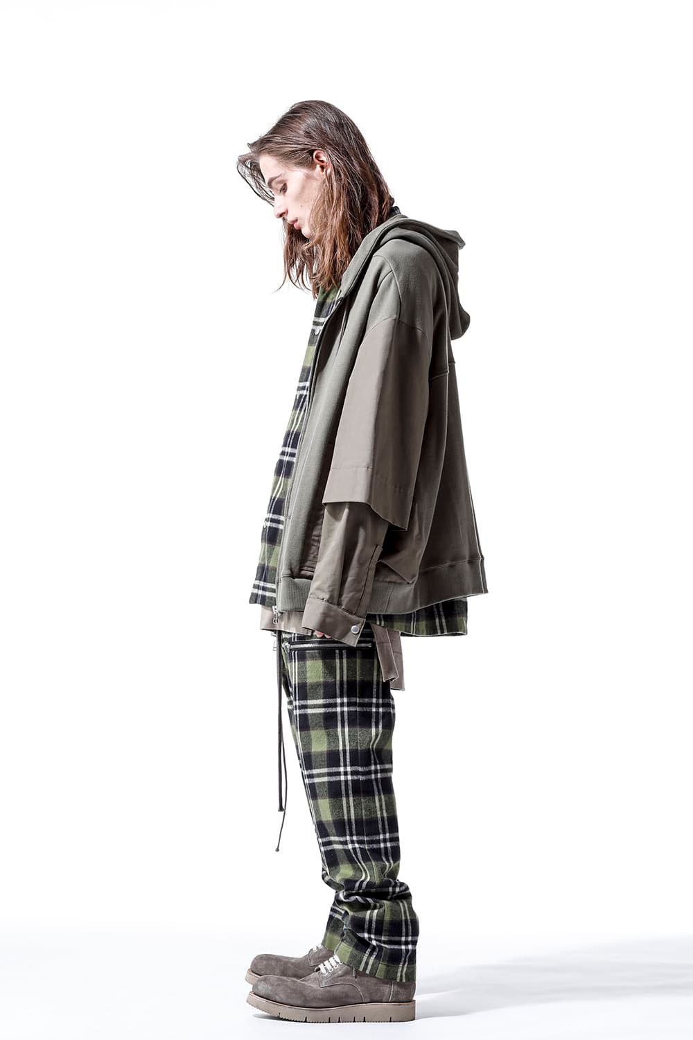 オーバーサイズチェックシャツ / OverSized Check Shirts / カーキ