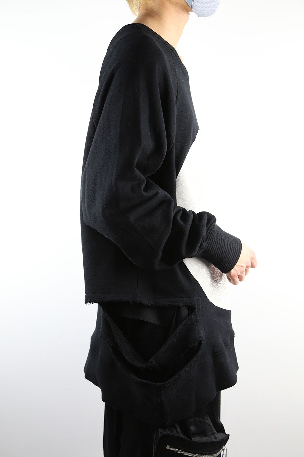 ラグランオーバーサイズトップ / RAGLAN OVER SIZE TOP / ブラック