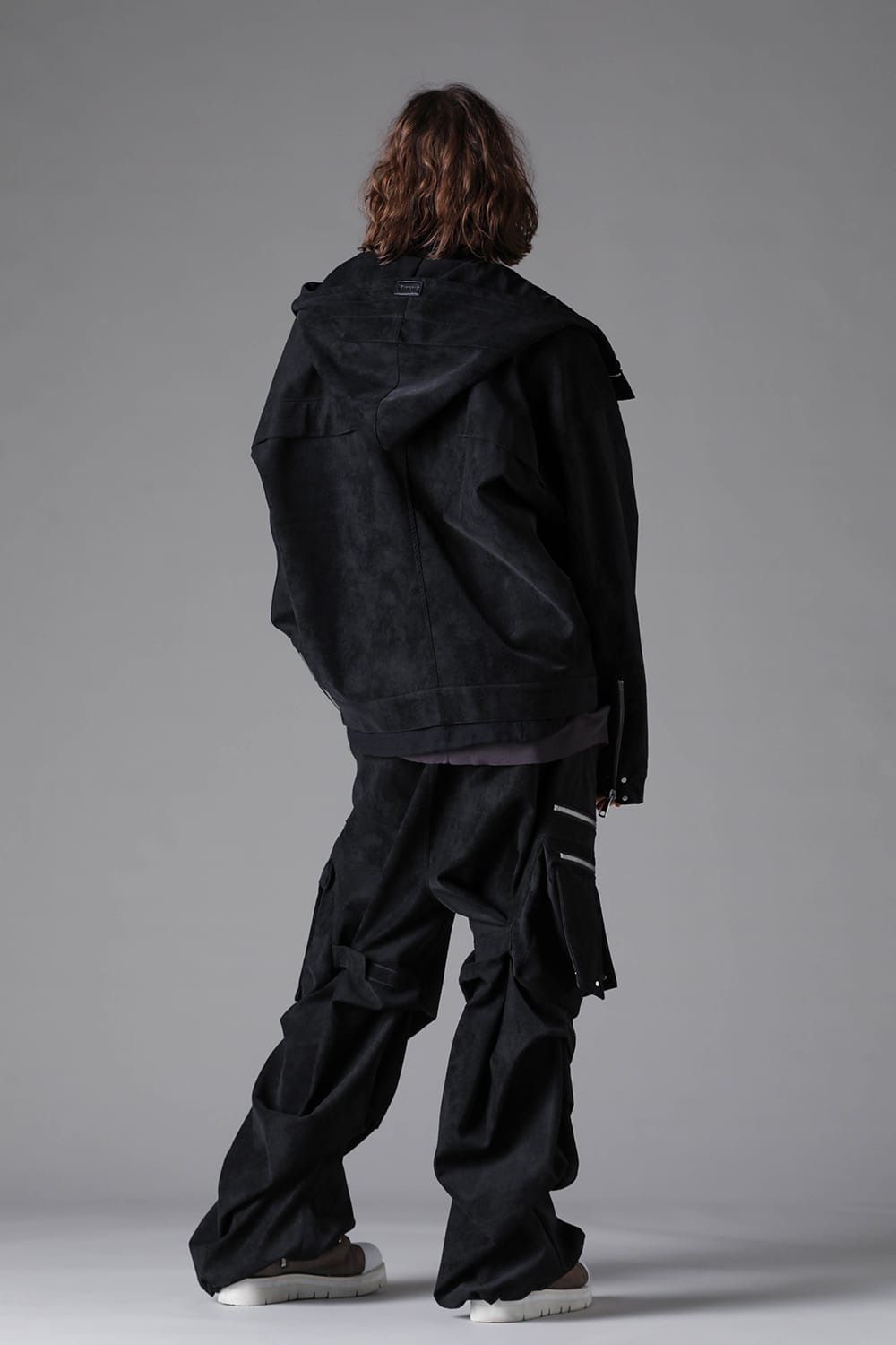 Vegan Leather Hoodie Blouson