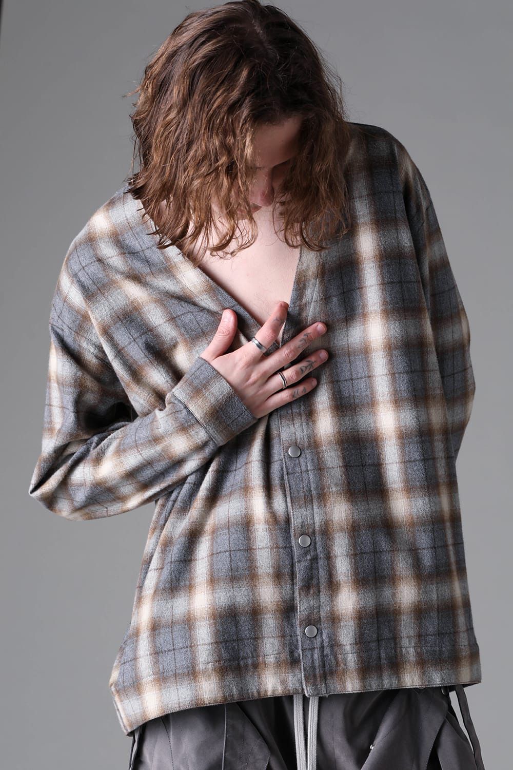 Plaid Cardigan Shirts