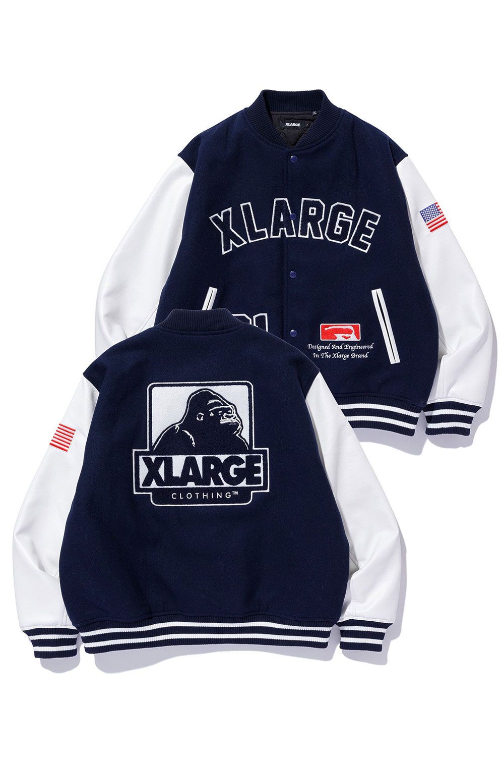 XLARGE トランプ柄 シャツ こし XLサイズ ネイビー