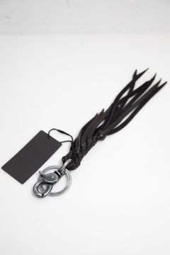 BRAIDED DEERSKIN KEY RING / ブラック