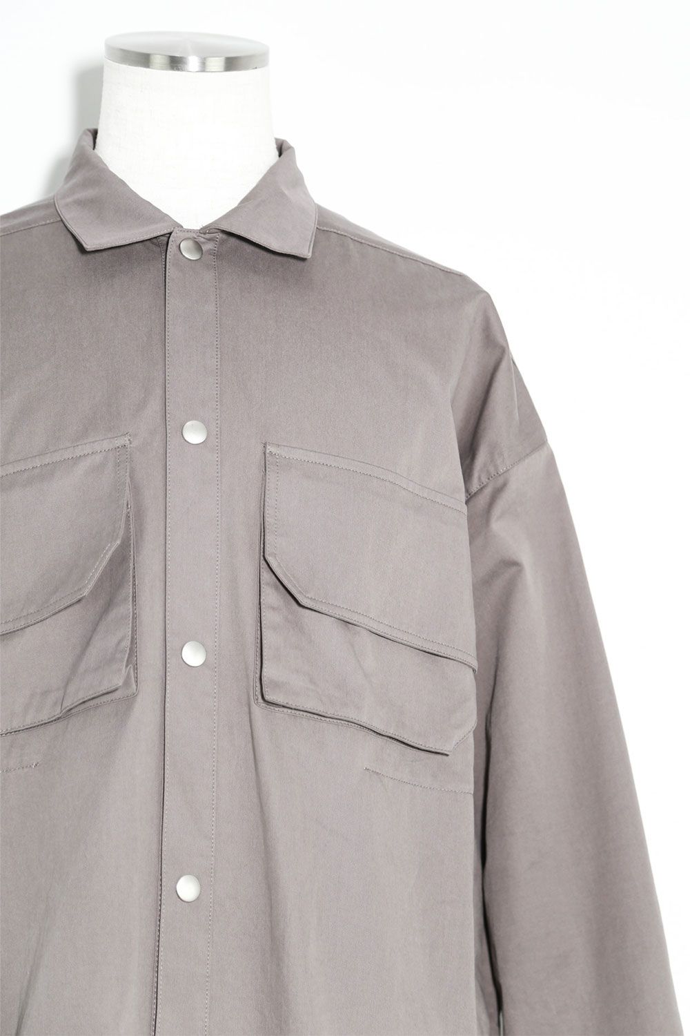 [ラスト1点 サイズ3] バックロングコクーンシャツ / Back Long Shirts Long Sleeve / グレー / ag-7006