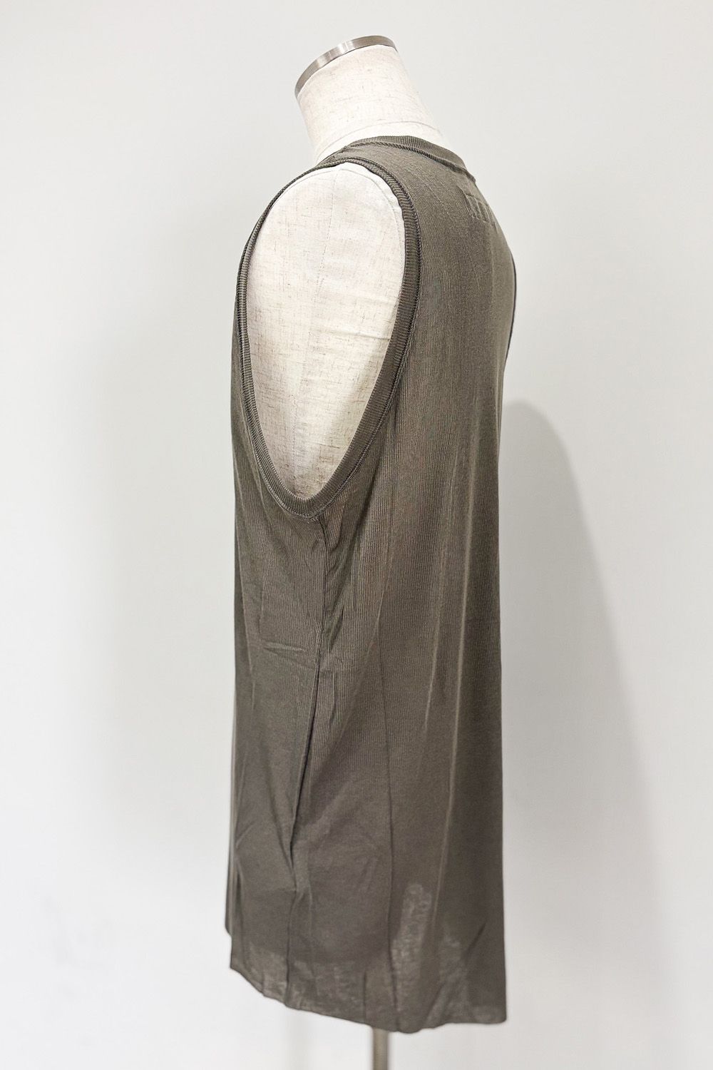 RIB LONG TANK TOP / グレー