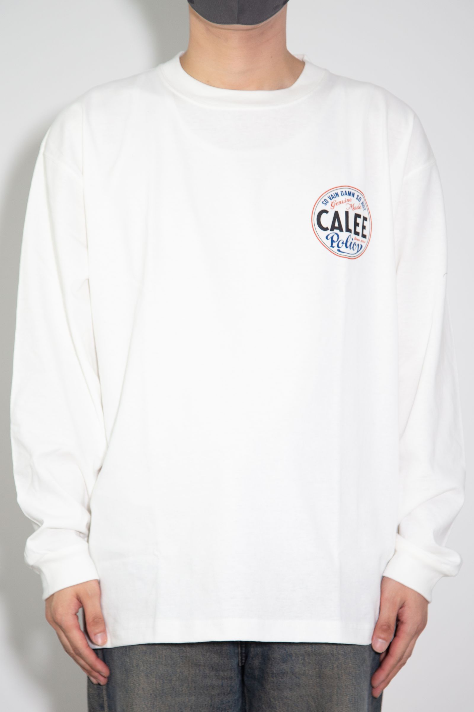 VINTAGE TYPE CIRCLE LOGO L/S TEE / ホワイト