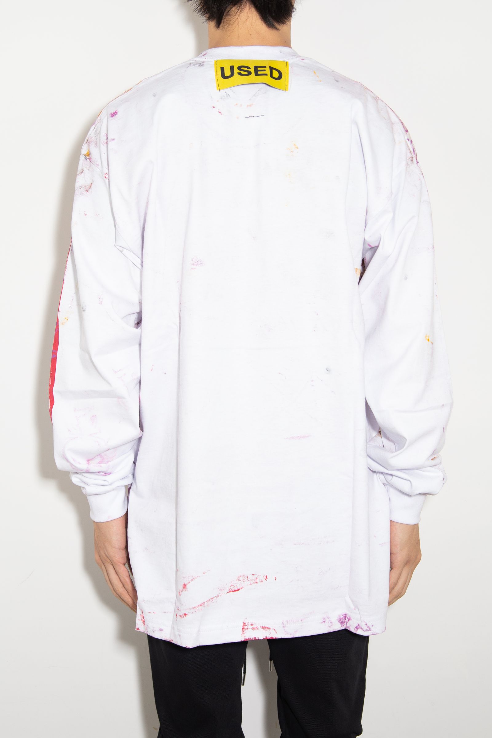 USED LS T- SHIRT / ホワイト 1