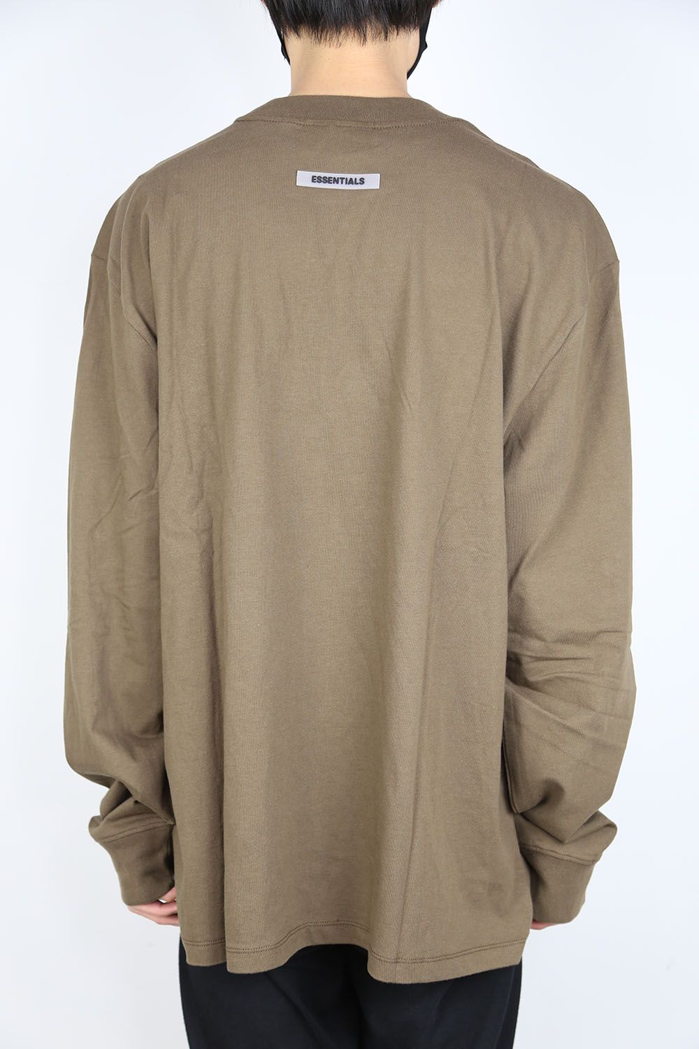 SSENSE FRONT LOGO L/S TEE / ライトブラウン