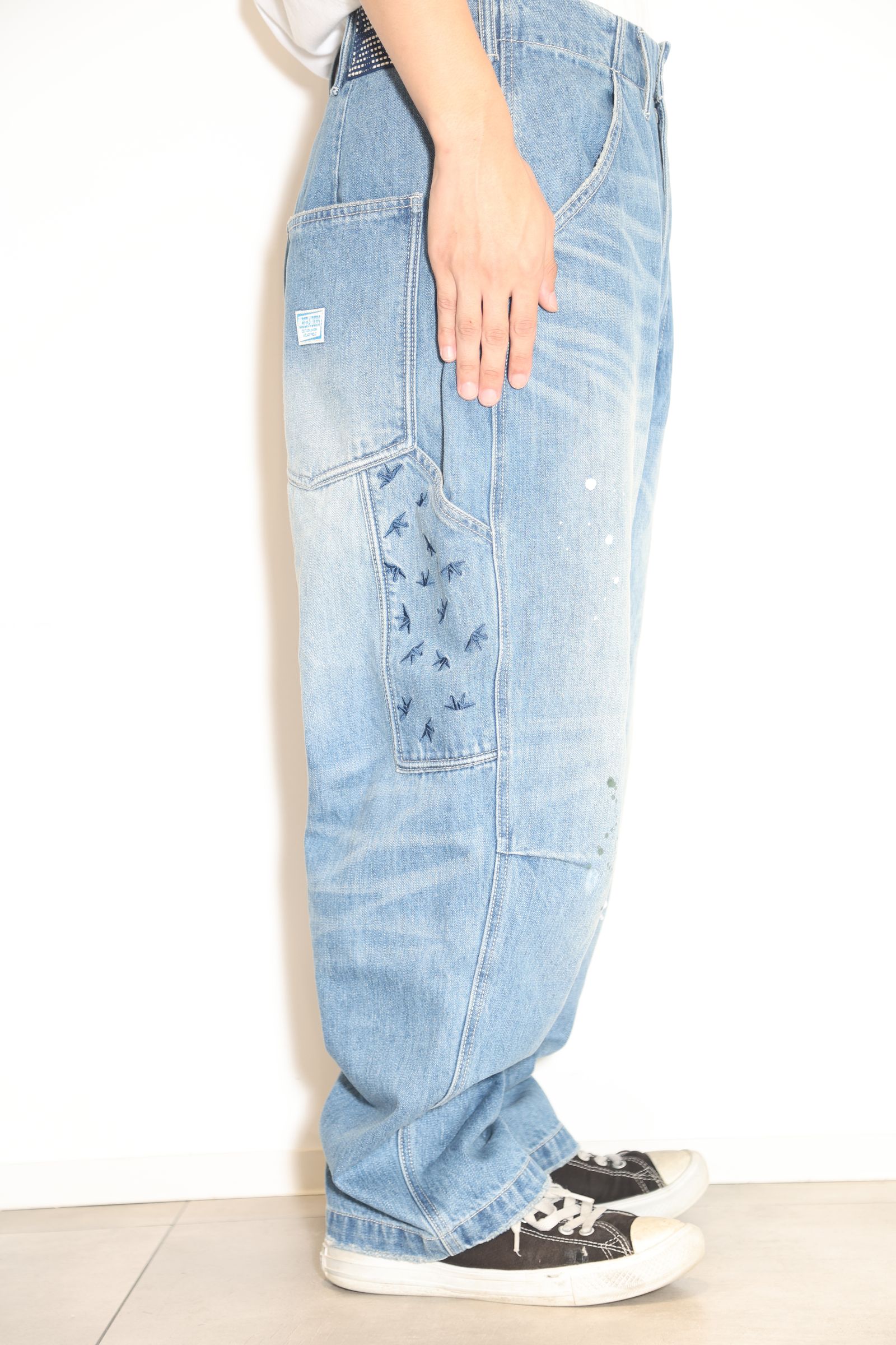 liberaiders - DENIM SARROUEL PAINTER PANTS / ブルー | Tempt